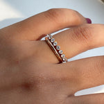 Stunning 0.10 TCW Round Moissanite Stones  Flash Wedding Bands 2