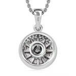 Round Cut Cubic Zirconia in 925 Sterling Silver Necklace 5