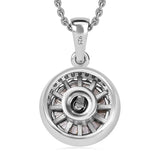 Round Cut Cubic Zirconia in 925 Sterling Silver Necklace 5
