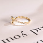 Stunning 1.0 - 2.0 CT Oval Moissanite Engagement Ring with Pave Design 10
