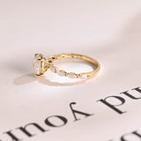 Stunning 1.0 - 2.0 CT Oval Moissanite Engagement Ring with Pave Design 10