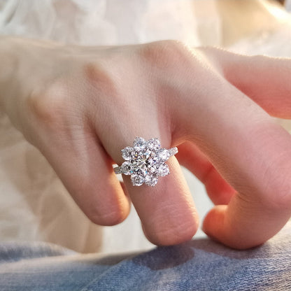Stunning 2.0 CT Round Moissanite Engagement Ring with Halo & Pave Design 10