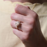 Stunning 1.0- 2.0 CT Cushion Moissanite Engagement Ring with Halo & Pave Design 7