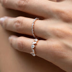 Stunning 0.30 TCW Round & Marquise Moissanite Stones Full Eternity Wedding Bands 5