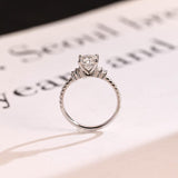 Stunning 1.0 - 2.0 CT Oval Moissanite Engagement Ring with Pave Design 8