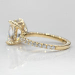 Stunning 3.0 CT Radiant Moissanite Engagement Ring with Hidden Halo & Pave Design 4