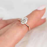 Stunning 2.5 CT Oval Moissanite Engagement Ring with Solitaire Design 7