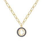 0.405 TCW Round Sapphire Lab Made Diamond - September Birthstone Necklace 7