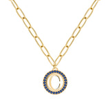 0.405 TCW Round Sapphire Lab Made Diamond - September Birthstone Necklace 7