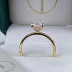 Stunning 2.30 CT Radiant Moissanite Engagement Ring with Pave Design 6
