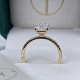 Stunning 2.30 CT Radiant Moissanite Engagement Ring with Pave Design 6