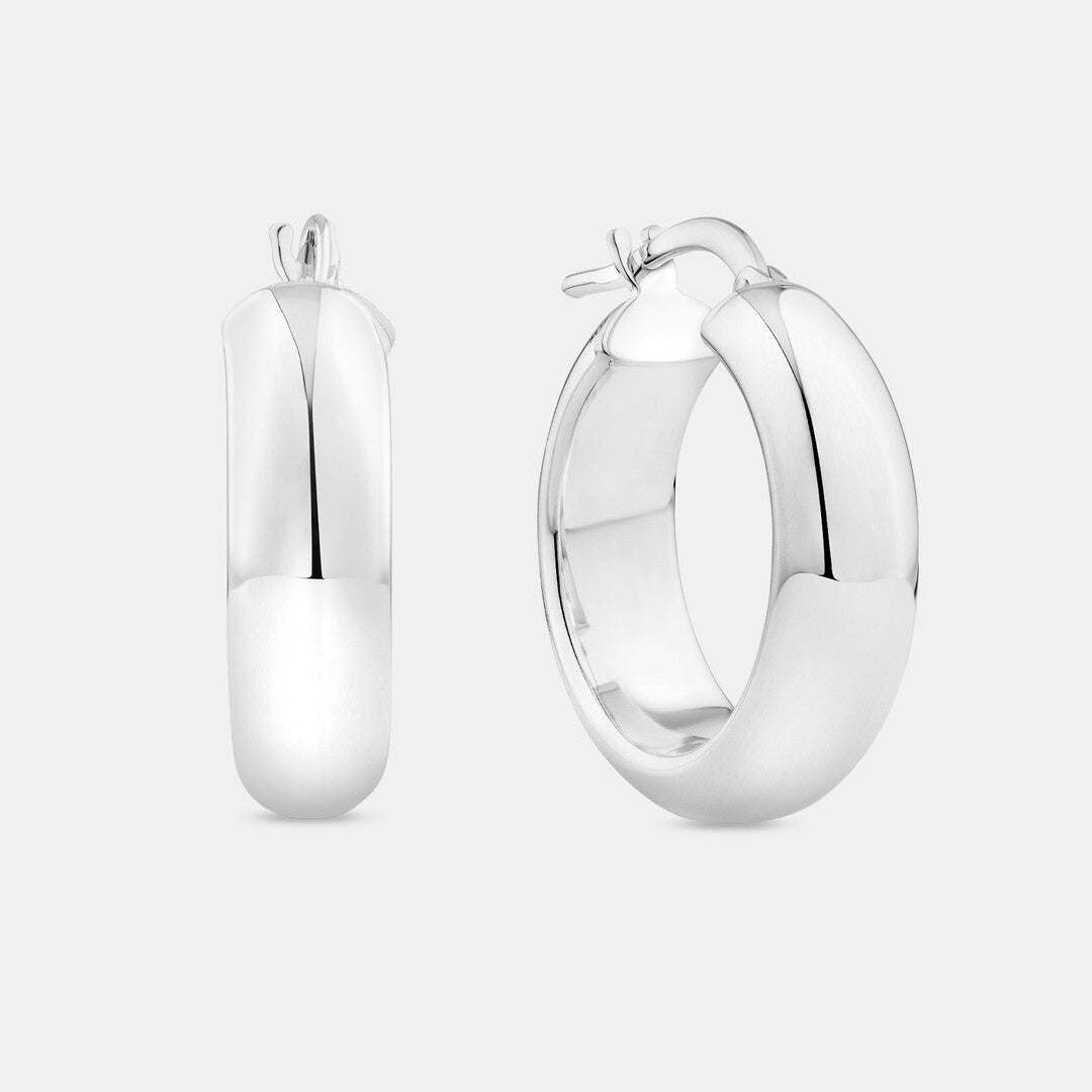 Round Cut Cubic Zirconia in 925 Sterling Silver Earrings 1