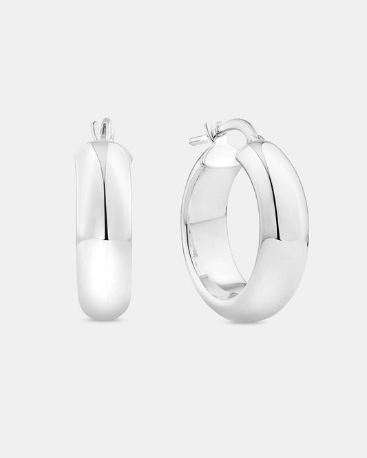 Round Cut Cubic Zirconia in 925 Sterling Silver Earrings 1