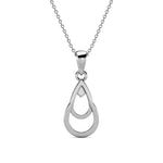 Round Cut Cubic Zirconia in 925 Sterling Silver Necklace 5