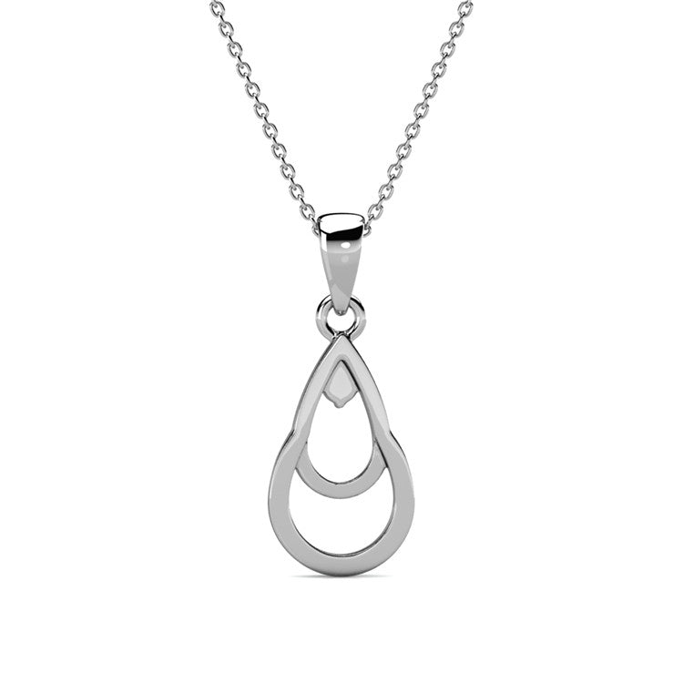 Round Cut Cubic Zirconia in 925 Sterling Silver Necklace 5