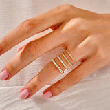 1.50 Oval Cut Moissanite Bridal Ring Set with Round Wedding Bands 8