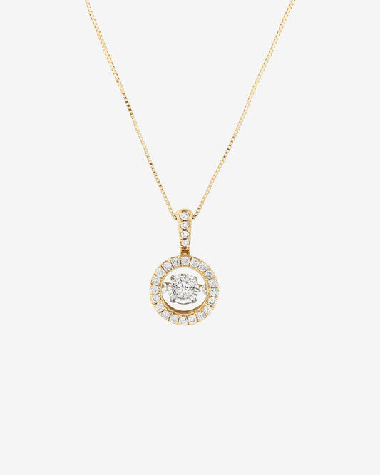 Round Cut Cubic Zirconia in 925 Sterling Silver Necklace 1