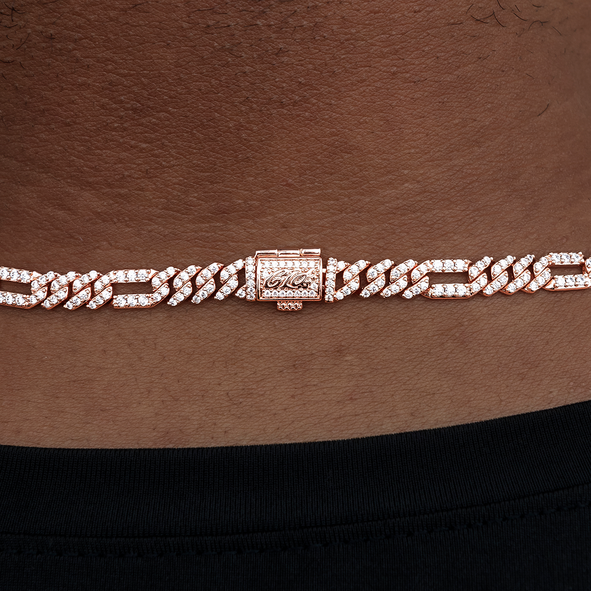 35 CT Round Moissanite Diamond Figaro Chain Silver Necklace For Him 4