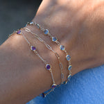 1.75 TCW Round Amethyst Lab Made Diamond- February Birthstone Bracelets 7