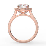Stunning 2.0 CT Round Moissanite Engagement Ring with Halo & Pave Design 9