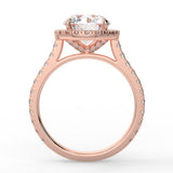 Stunning 2.0 CT Round Moissanite Engagement Ring with Halo & Pave Design 9