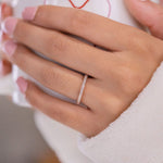Stunning 0.4 TCW Round Moissanite Stones Emma Channels Wedding Band 4