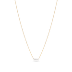 0.40 CT Baguette Moissanite Diamond Bar Pendant Necklace in Solid Gold 6