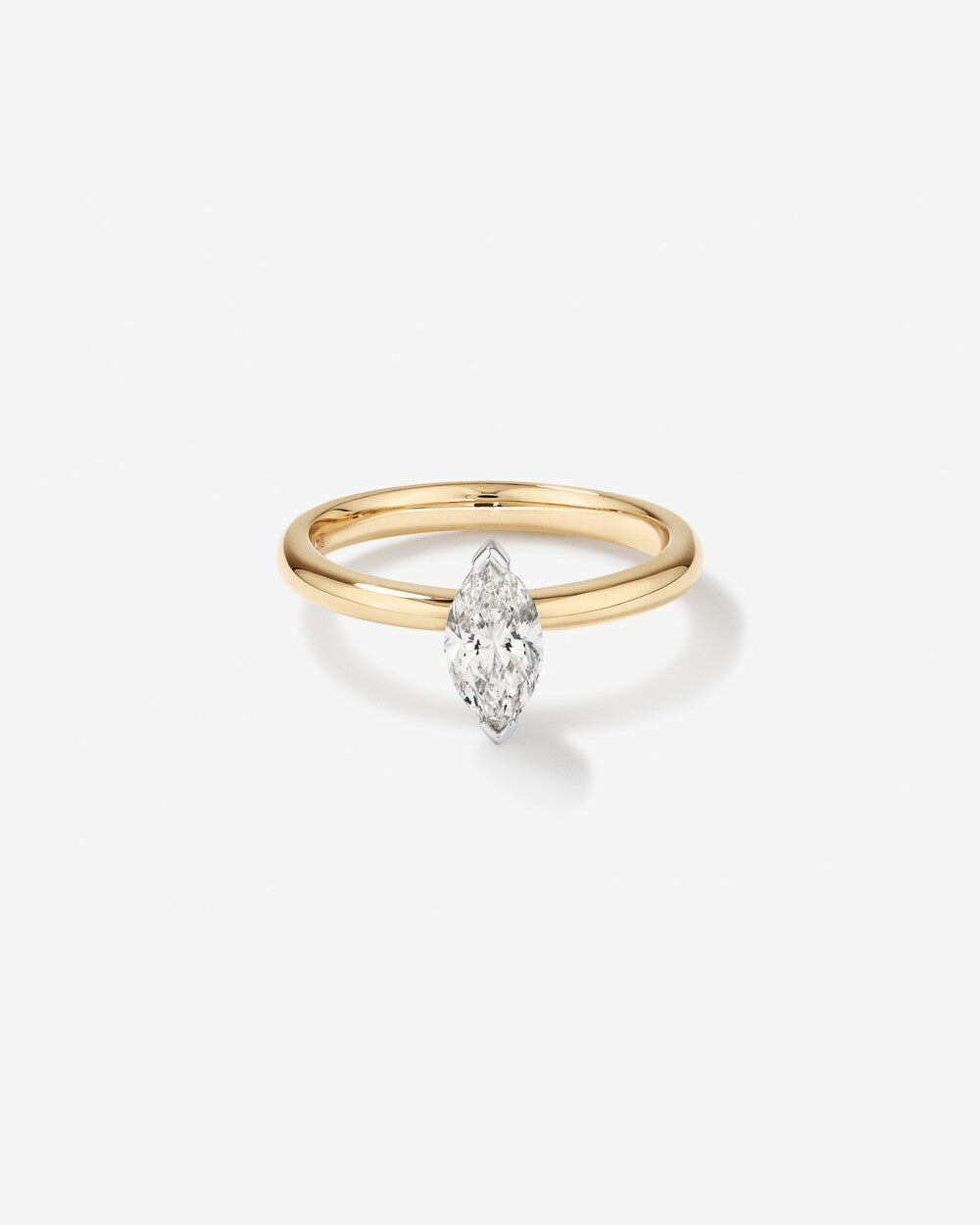 Stunning 0.7 CT Marquise Moissanite Solitaire Design Engagement Ring 1