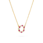 0.36 TCW Round Ruby Lab Made Diamond- July Birthstone Necklace 4