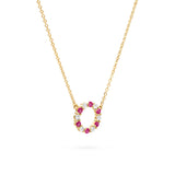 0.36 TCW Round Ruby Lab Made Diamond- July Birthstone Necklace 4