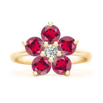 0.08 CT Round Ruby Lab Made Diamond- July Birthstone Engagement Ring 4