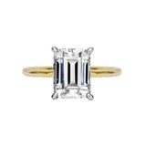 Emerald Cut Solitaire Style Cubic Zirconia in 925 Sterling Silver Ring 1