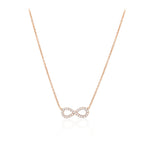 0.50 CT Round Moissanite Diamond Infinity Pendant Necklace in Solid Gold 1