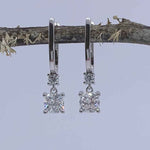 Round Cut Cubic Zirconia in 925 Sterling Silver Earrings 5