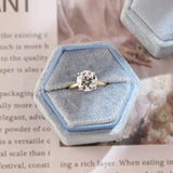 Stunning 3.0 CT Round Moissanite Engagement Ring with Hidden Halo Design 6