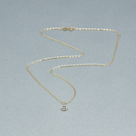 0.30 CT Round Moissanite Diamond Smiley Pendant Necklace in Solid Gold 4