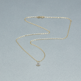 0.30 CT Round Moissanite Diamond Smiley Pendant Necklace in Solid Gold 4