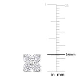 Round Cut Cubic Zirconia in 925 Sterling Silver Earrings 5