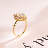Stunning 1.0 - 2.0 CT Oval Moissanite Engagement Ring with Halo Design 7