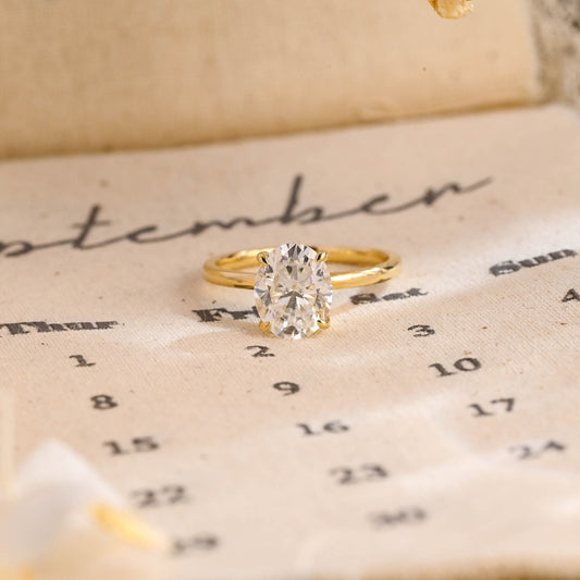 Stunning 2.0 CT Oval Moissanite Engagement Ring with Solitaire Design 1