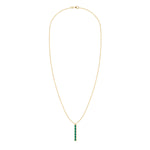 2 TCW Baguette Emerald Lab Made Diamond-May Birthstone Necklace 4