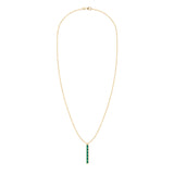2 TCW Baguette Emerald Lab Made Diamond-May Birthstone Necklace 4