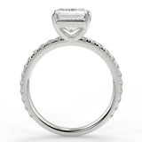 Stunning 2.53 CT Emerald Moissanite Engagement Ring with Pave Design 6