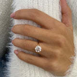 Classic 2.0 CT Round Moissanite Engagement Ring with Solitaire Design 4