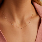 Round Cut Cubic Zirconia in 925 Sterling Silver Necklace 1