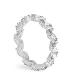 Stunning 1.92CT Pear Moissanite Stones Cluster Wedding Bands 5