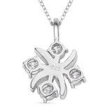 Round Cut Cubic Zirconia in 925 Sterling Silver Necklace 5