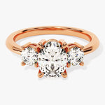 Stunning 1.0-2.0 CT Oval Moissanite Engagement Ring with Tree Stone Design 5