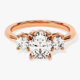 Stunning 1.0-2.0 CT Oval Moissanite Engagement Ring with Tree Stone Design 5