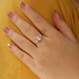 Stunning 2.0 CT Oval Shape Moissanite Engagement Ring with Cluster Design 6